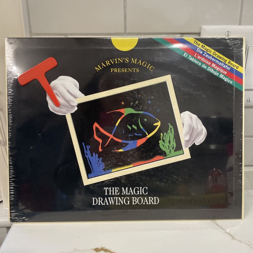 Vintage Marvin's Magic Drawing Board Stylus No Mess Doodle Reusable Sealed